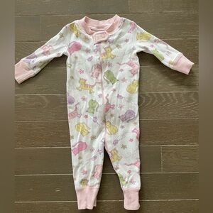 Hanna Andersson Cat Print Zip Up Pajamas